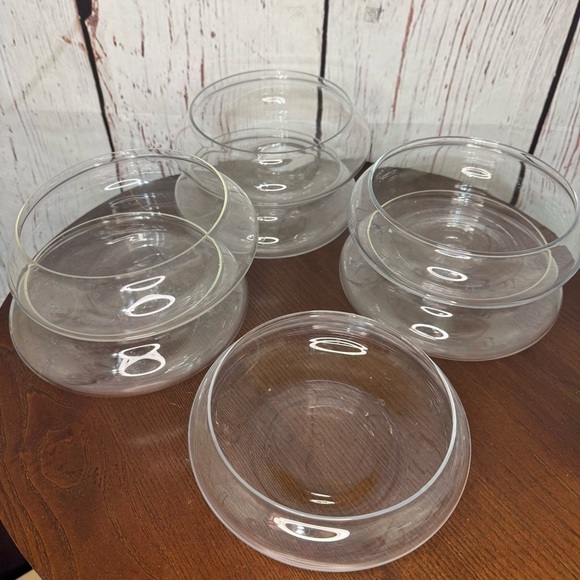 Shallow Glass Bowl Floral Vase or Terrarium 7 Pc lot Used for Table Centerpieces - Picture 14 of 16